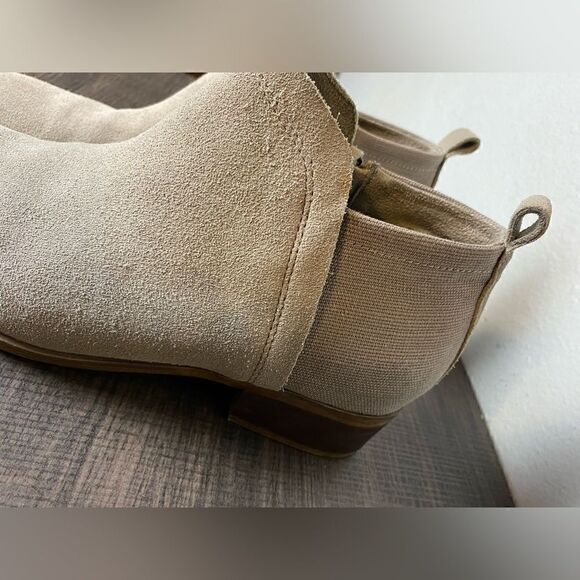TOMS Womens Suade Canvas Tan Botties Boots Size 9W - Picture 6 of 8